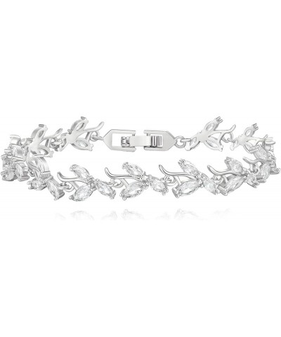 Marquise Cubic Zirconia Wedding Bridal & Prom Tennis Bracelets for Brides Bridesmaids,Tennis Bracelets Charm Jewelry Gifts fo...