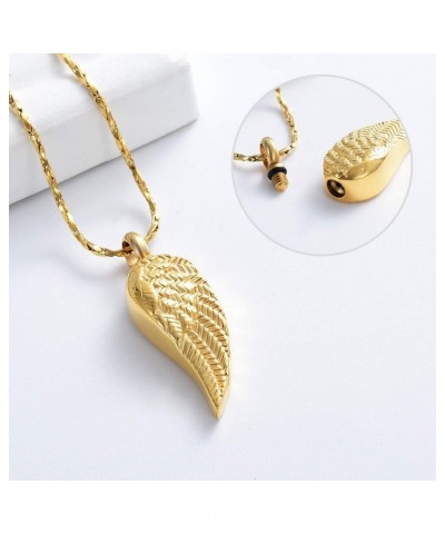 Angel Wing Cremation Jewelry Urn Necklace for Ashes for Women Men Stainless Steel Urn Pendant Ashes Holder Memorial Jewelry G...