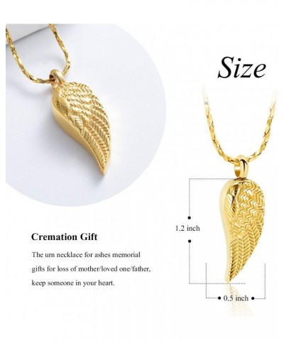 Angel Wing Cremation Jewelry Urn Necklace for Ashes for Women Men Stainless Steel Urn Pendant Ashes Holder Memorial Jewelry G...