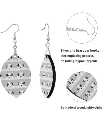 Fashion Copper Plated Silver Earring Wood Drop/Leaf Lightweight Earrings Leaf(2.9x1.2in) Multi 10 $7.66 Earrings