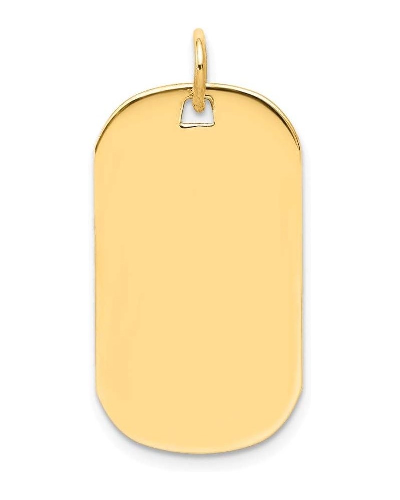 Solid 14k Yellow Gold Plain .018 Gauge Engravable Dog Tag Disc Charm Pendant $114.88 Pendants