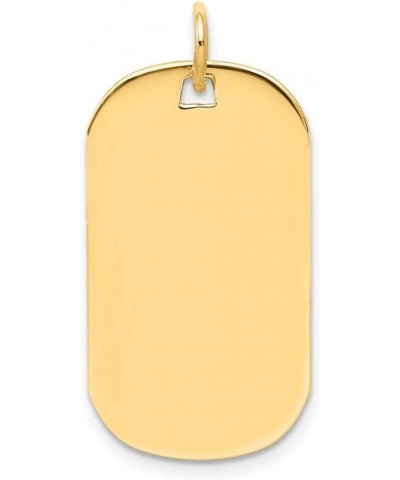 Solid 14k Yellow Gold Plain .018 Gauge Engravable Dog Tag Disc Charm Pendant $114.88 Pendants