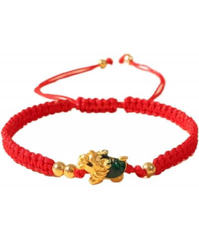 2024 Chinese New Year Dragon Bracelets,Dragon Bracelet Chinese Zodiac Feng Shui Lucky Amulet Stretch Bracelets,New Year Jewel...