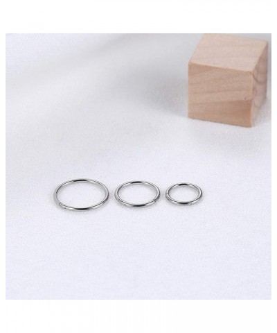 16g 18g 20g Nose Rings Hoops Grade 23 Titanium Black Hinged Septum Rings Seamless Clicker Sleeper Cartilage Daith Tragus Heli...