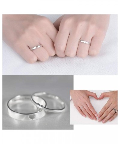 Promise Rings for Couples Personalized Matching Rings for Couples Matching Couple Rings Engraved Name for Him and Her Set(Ani...