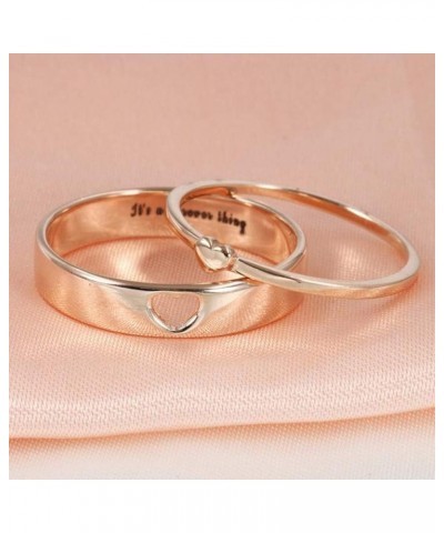 Promise Rings for Couples Personalized Matching Rings for Couples Matching Couple Rings Engraved Name for Him and Her Set(Ani...