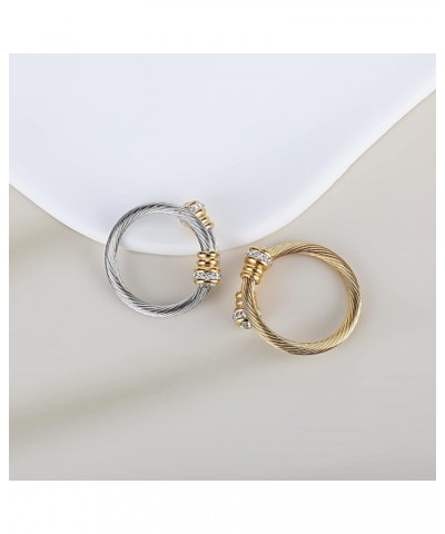 Cable Ring, a Cuff Pearl Ring Designed to Fit Finger Circumference Between 70mm-90mm gaoshi-JS $8.61 Rings