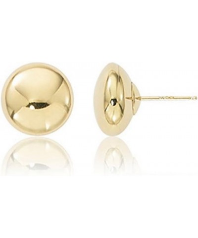 14K Yellow Gold Flat Button Ball Earring from 3mm to 10mm 9MM $32.78 Earrings