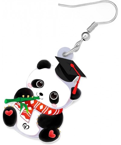 Acrylic Christmas Hat Panda Earrings Dangle Novelty Jewelry Charms Gifts for Women Girls Blackness $7.40 Earrings