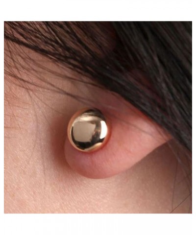 14K Yellow Gold Flat Button Ball Earring from 3mm to 10mm 9MM $32.78 Earrings