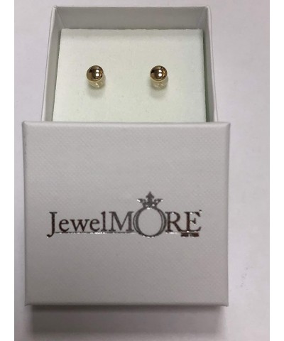 14K Yellow Gold Flat Button Ball Earring from 3mm to 10mm 9MM $32.78 Earrings