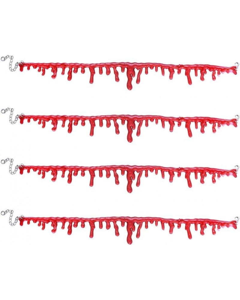 Dripping Blood Necklace Halloween Party Choker Vampire Costume Accessory for Masquerade,Cosplay,Halloween,4pcs $8.74 Necklaces