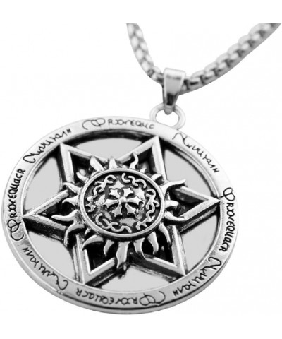 Eldritch Star Sun Pagan Celtic Wiccan Chunky Silver Metal Pendant Necklace $12.88 Necklaces