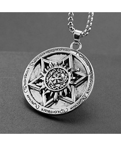 Eldritch Star Sun Pagan Celtic Wiccan Chunky Silver Metal Pendant Necklace $12.88 Necklaces