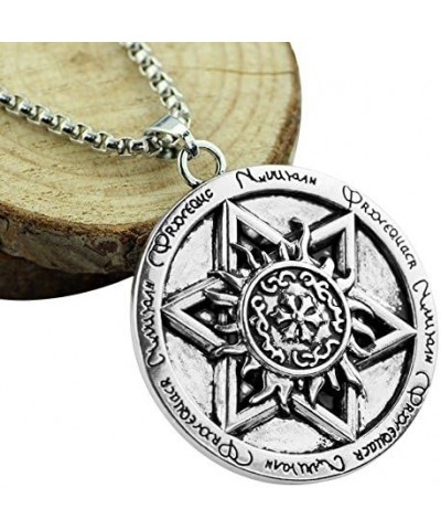 Eldritch Star Sun Pagan Celtic Wiccan Chunky Silver Metal Pendant Necklace $12.88 Necklaces