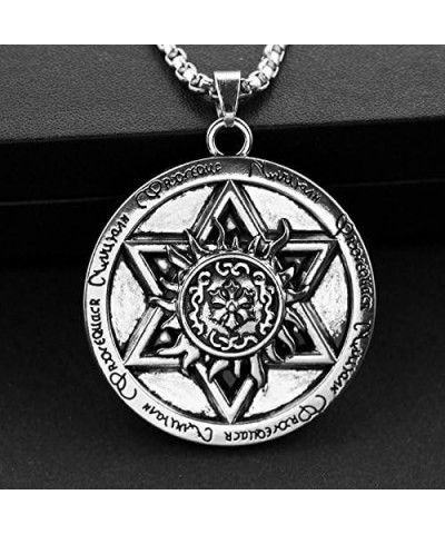 Eldritch Star Sun Pagan Celtic Wiccan Chunky Silver Metal Pendant Necklace $12.88 Necklaces