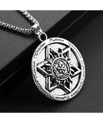 Eldritch Star Sun Pagan Celtic Wiccan Chunky Silver Metal Pendant Necklace $12.88 Necklaces