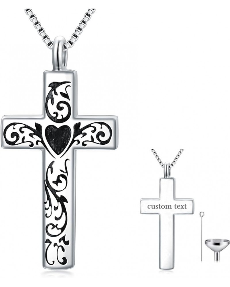 Cremation Jewelry for Ashes 925 Sterling Silver Sunflower/Rose/Cross/Paw Print/Crystal/Swan/Hamsa Hand/Koala/Clover/Bar Urn N...