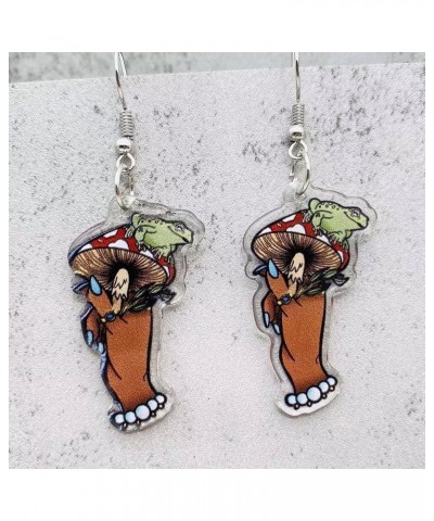 Acrylic Frog Earrings Frog Instruments Fun Animal Earrings Vintage Colorful Earrings Women'S Jewelry One Size Hand Frog $5.98...