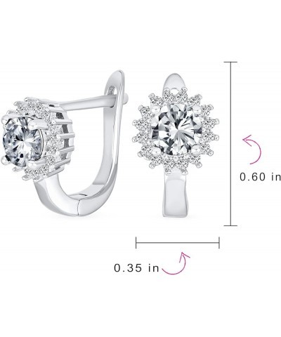 Classic Vintage Style Cocktail Wedding Party Small 1 CTW Simulated Gemstone AAA CZ Circle Halo Round Teardrop Solitaire Stud ...