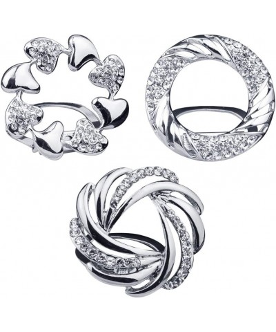 3 Multi-Purposes wWomen's Scarf Clip brooches Beautiful Sarf Ring Clothes Buckles Fshion Jewelry XZ-8850 $10.77 Brooches & Pins