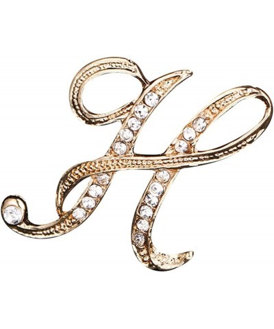 for Backpacks Temperament Fashion Elegant 26 Initial Rhinestone Brooch for Women Gold Brooch for Women A Z 26 Alphabet Initia...