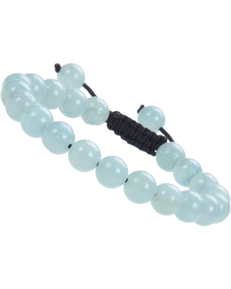 Natural Healing Power Gemstone Crystal Beads Unisex Adjustable Macrame Bracelets Amazonite 8mm $14.45 Bracelets