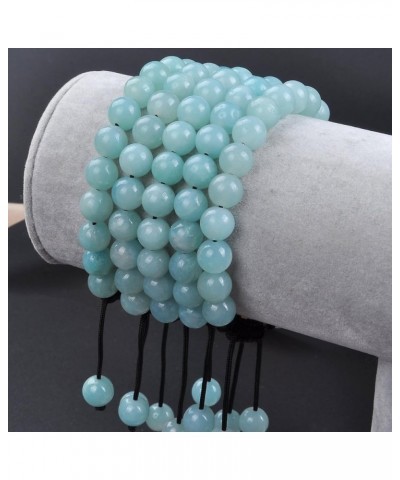 Natural Healing Power Gemstone Crystal Beads Unisex Adjustable Macrame Bracelets Amazonite 8mm $14.45 Bracelets