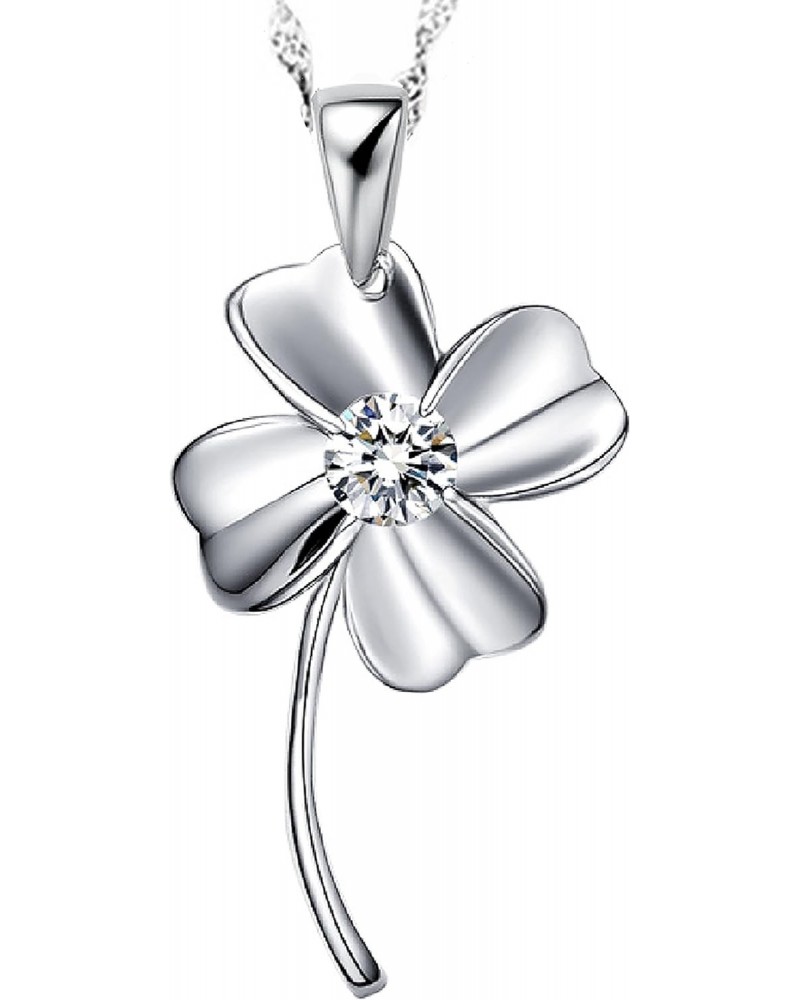 Good Luck Four Leaf Clover Pendant Necklace $20.68 Necklaces