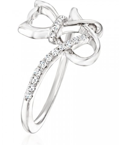 Diamond-Accented Cat Ring in Sterling Silver $48.88 Rings