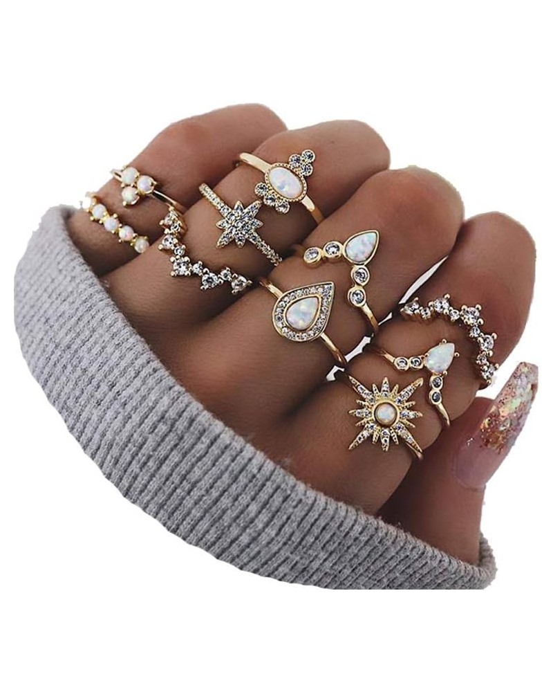 6-16 PCS Knuckle Stacking Rings for Women Teen Girls,Boho Vintage Finger Rings Stackable Gold Silver Midi Rings Set Multiple ...