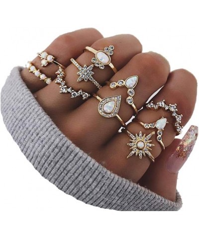 6-16 PCS Knuckle Stacking Rings for Women Teen Girls,Boho Vintage Finger Rings Stackable Gold Silver Midi Rings Set Multiple ...