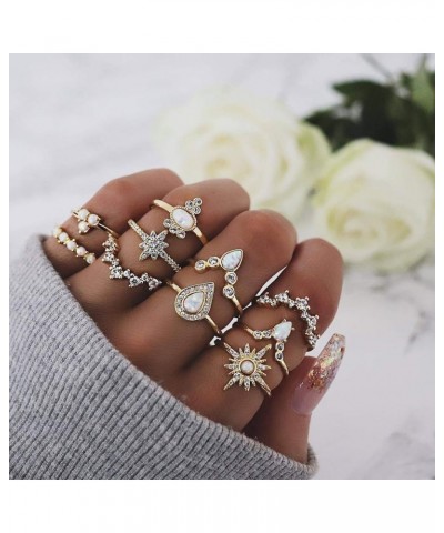 6-16 PCS Knuckle Stacking Rings for Women Teen Girls,Boho Vintage Finger Rings Stackable Gold Silver Midi Rings Set Multiple ...