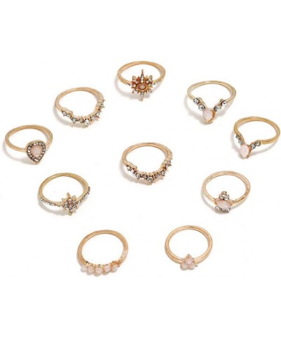 6-16 PCS Knuckle Stacking Rings for Women Teen Girls,Boho Vintage Finger Rings Stackable Gold Silver Midi Rings Set Multiple ...