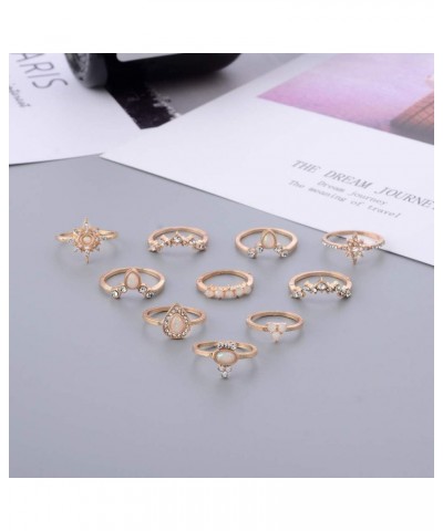 6-16 PCS Knuckle Stacking Rings for Women Teen Girls,Boho Vintage Finger Rings Stackable Gold Silver Midi Rings Set Multiple ...