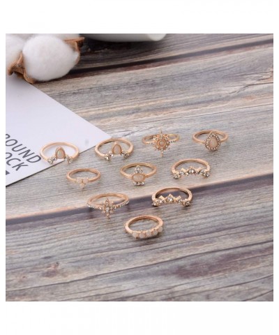 6-16 PCS Knuckle Stacking Rings for Women Teen Girls,Boho Vintage Finger Rings Stackable Gold Silver Midi Rings Set Multiple ...