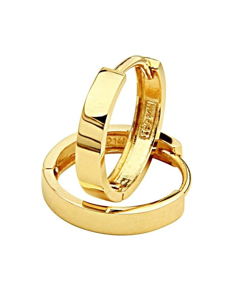 14k Yellow OR White Gold 2.5mm Thickness Hoop Huggie Earrings (13 x 13 mm) Yellow Gold $38.80 Earrings