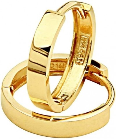 14k Yellow OR White Gold 2.5mm Thickness Hoop Huggie Earrings (13 x 13 mm) Yellow Gold $38.80 Earrings