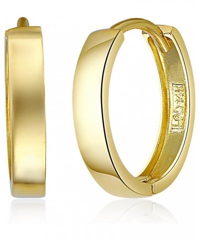 14k Yellow OR White Gold 2.5mm Thickness Hoop Huggie Earrings (13 x 13 mm) Yellow Gold $38.80 Earrings