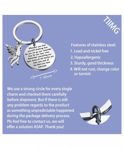 Rising Phoenix Ispirational Gifts Phoenix Keychain New Beginning Jewelry Gift For Women Wife Lover $9.63 Pendants