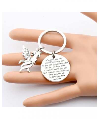 Rising Phoenix Ispirational Gifts Phoenix Keychain New Beginning Jewelry Gift For Women Wife Lover $9.63 Pendants