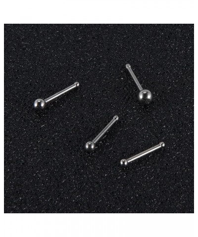 G23 Titanium Nose Studs for Sensitive Skins, 20G Straight Screw L Shaped Nose Ring Studs, Nose Piercing Jewelry for Women Men...