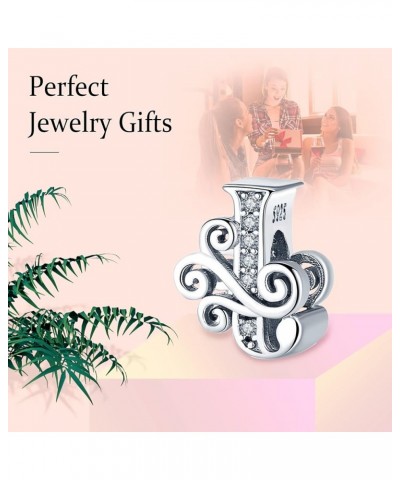 Letter A-Z Initial Charm for Bracelets 925 Silver Alphabte Jewelry for Necklaces Dangle for Mother's Day Birthday Christmas G...