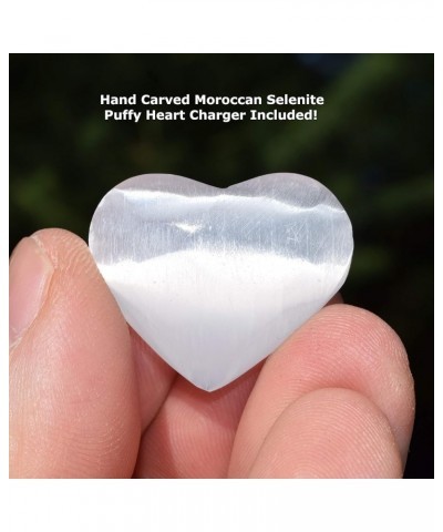 Charged Natural Gemstone Crystal 8mm Bead Bracelet + Selenite Charging Heart [Included] Malachite (Congo) $6.32 Bracelets