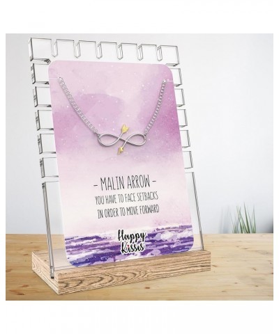 Malin Infinity Arrow Necklace - Symbol of Strength and Resilience – Gift Card Message "You Have To Face Setbacks In Order To ...