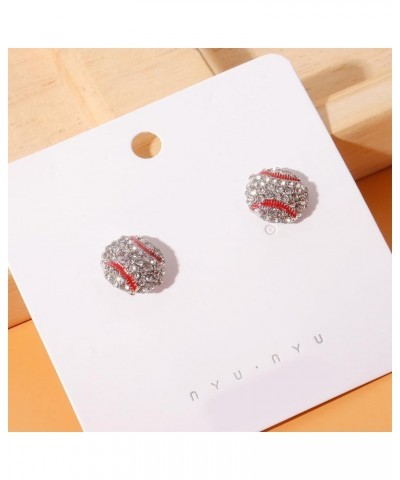 Sports Earring Stud, Football Baseball Soccer Basketball Softball Volleyball Stud Earrings Sport Lover Jewelry Fan Gifts Base...