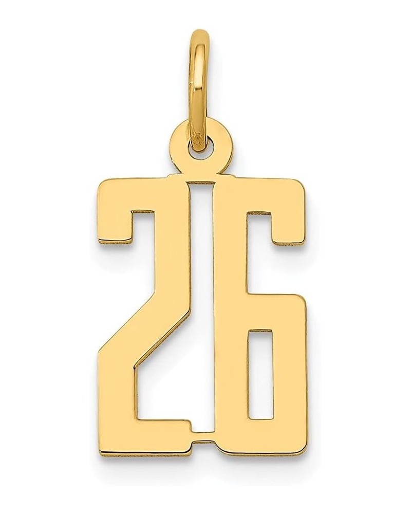 14k Yellow Gold Small Elongated Number Initial Charm Pendant Fine Jewelry For Women Number: 26 $64.75 Bracelets