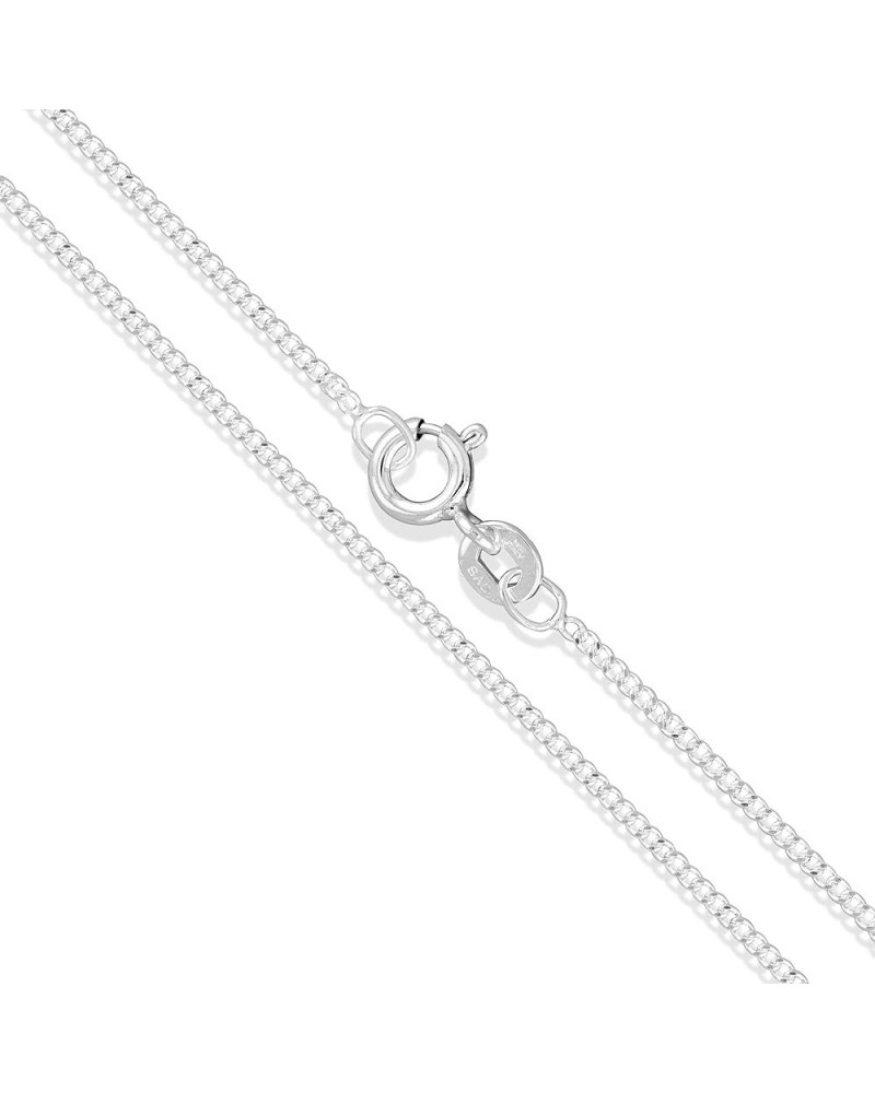 Men's Women's Sterling Silver Flat Curb Chain 1.2mm-4.4mm Solid 925 Italy Link Necklace 1.2mm Length 24 Inches $10.63 Necklaces