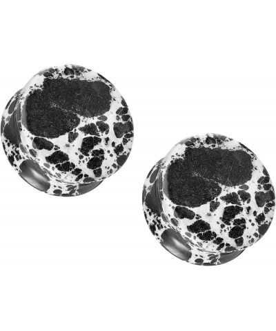 Black Imperial Turquoise Stone Double Flared Plug Gauges, Sold as a Pair 8mm (0GA) $9.73 Body Jewelry