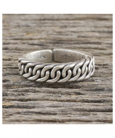 Artisan Handcrafted .925 Sterling Silver Wrap Ring Thai Hill Tribe Thailand 'Thai Rope' $21.45 Rings